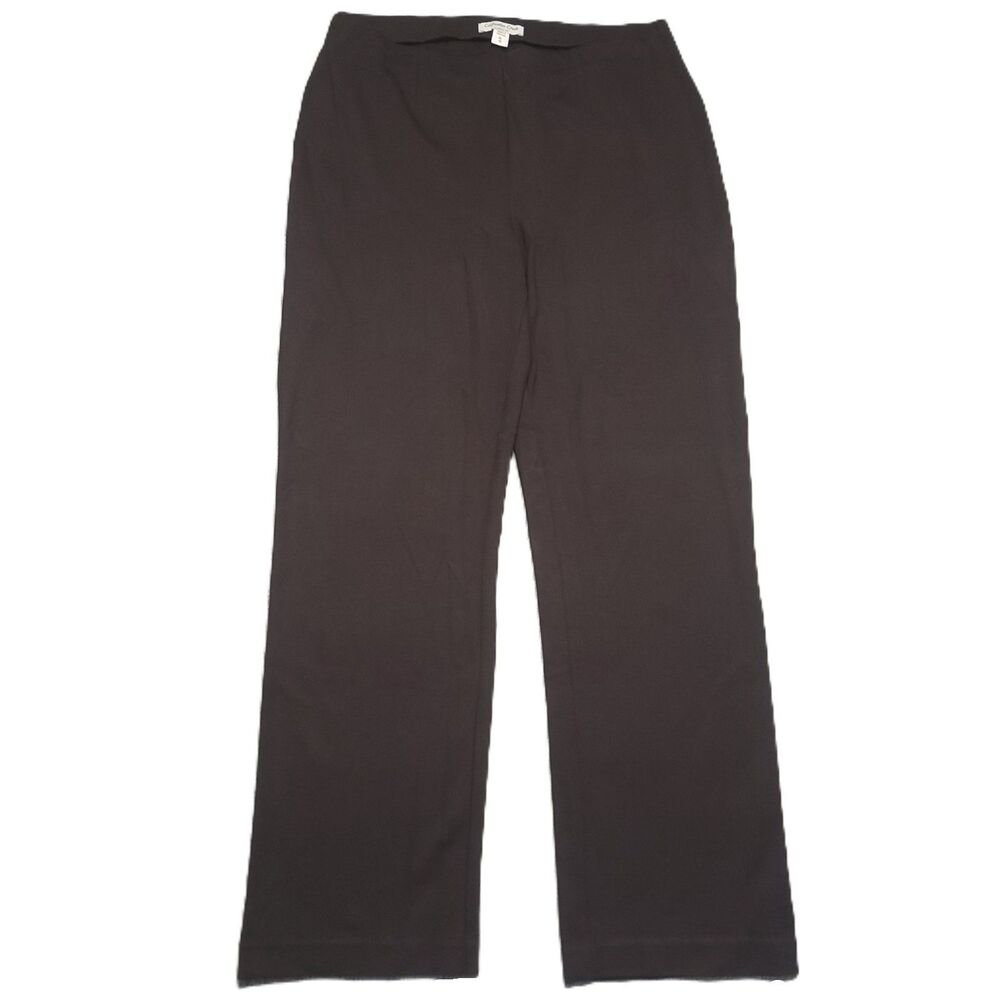 Coldwater Creek Classic Fit Pants Womens 16 XL Stretch Pull On Straight Brown
